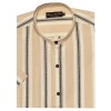 Camisa de lino a rayas M/C