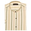 Camisa de lino a rayas M/C