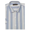 Camisa de lino a rayas M/C