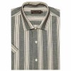 Camisa de lino a rayas M/C