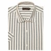 Camisa de lino a rayas M/C