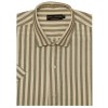 Camisa de lino a rayas M/C