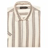 Camisa de lino a rayas M/C