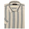 Camisa de lino a rayas M/C