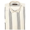 Camisa de lino a rayas M/C