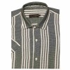 Camisa de lino a rayas M/C