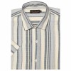 Camisa de lino a rayas M/C