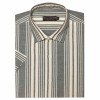 Camisa de lino a rayas M/C