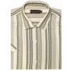 Camisa de lino a rayas M/C